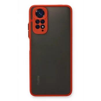 Mey İthalat®   Redmi Note 11 Pro Kılıf Montreal Silikon Kapak - Kırmızı