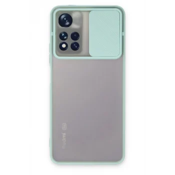 Mey İthalat®   Redmi Note 11 Pro Plus 5G Kılıf Palm Buzlu Kamera Sürgülü Silikon - Turkuaz