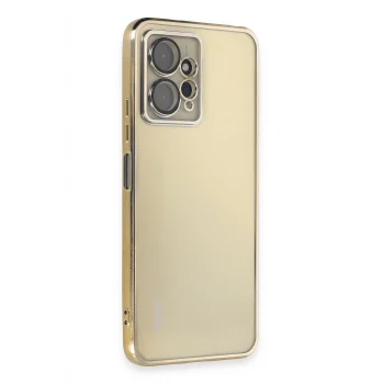 Mey İthalat®   Redmi Note 12 4G Kılıf  Lensli Silikon - Gold