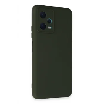 Mey İthalat®   Redmi Note 12 5G Kılıf Nano içi Kadife Silikon - Koyu Yeşil