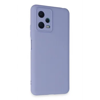 Mey İthalat®   Redmi Note 12 5G Kılıf Nano içi Kadife Silikon - Lila