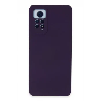 Mey İthalat®   Redmi Note 12 Pro 4G Kılıf Nano içi Kadife Silikon - Mor