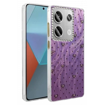 Mey İthalat®   Redmi Note 13 Pro 4G Kılıf Blade Aynalı Desenli Kapak - Desen 2