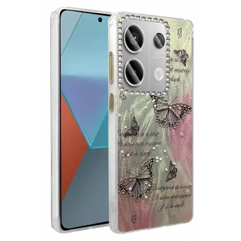 Mey İthalat®   Redmi Note 13 Pro 4G Kılıf Blade Aynalı Desenli Kapak - Desen 6