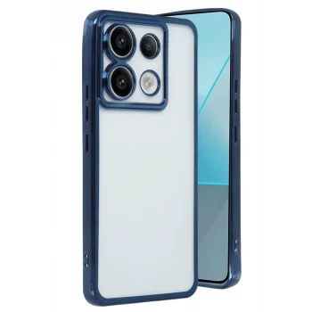 Mey İthalat®   Redmi Note 13 Pro 4G Kılıf  Lensli Silikon - Lacivert
