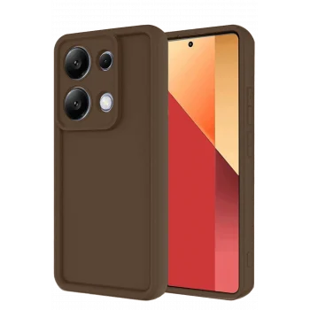 Mey İthalat®   Redmi Note 13 Pro 4G Kılıf Viera Silikon - Kahverengi