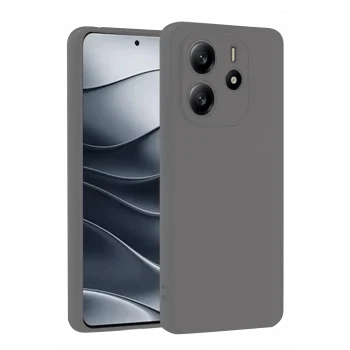 Mey İthalat®   Redmi Note 14 4G Kılıf First Silikon - Gri