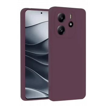 Mey İthalat®   Redmi Note 14 4G Kılıf First Silikon - Mürdüm