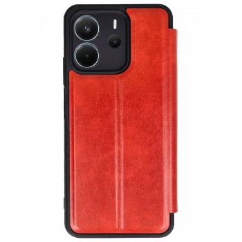 Mey İthalat®   Redmi Note 14 4G Kılıf Flip Cover - Kırmızı