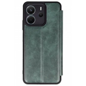 Mey İthalat®   Redmi Note 14 4G Kılıf Flip Cover - Koyu Yeşil
