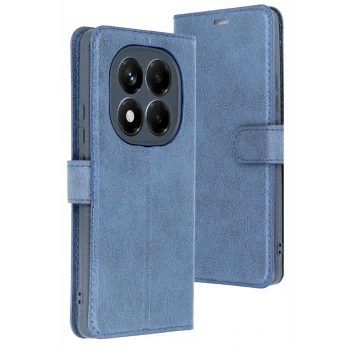 Mey İthalat®   Redmi Note 14 4G Kılıf Trend S Plus Kapaklı Kılıf - Lacivert