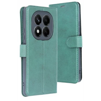 Mey İthalat®   Redmi Note 14 4G Kılıf Trend S Plus Kapaklı Kılıf - Yeşil