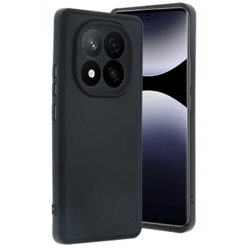 Mey İthalat®   Redmi Note 14 Pro 4G Kılıf Aras Deri Kapak - Siyah