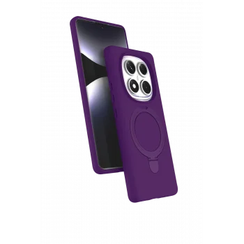Mey İthalat®   Redmi Note 14 Pro 4G Regal Magsafe Standlı Kapak - Derin Mor