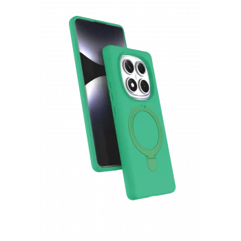 Mey İthalat®   Redmi Note 14 Pro 4G Regal Magsafe Standlı Kapak - Yeşil