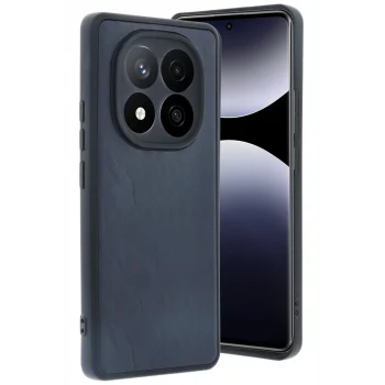 Mey İthalat®   Redmi Note 14 Pro 5G Kılıf Aras Deri Kapak - Lacivert