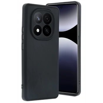 Mey İthalat®   Redmi Note 14 Pro 5G Kılıf Aras Deri Kapak - Siyah