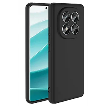 Mey İthalat®   Redmi Note 14 Pro 5G Kılıf Nano içi Kadife Silikon - Siyah