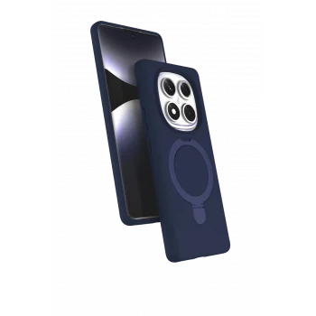 Mey İthalat®   Redmi Note 14 Pro 5G Regal Magsafe Standlı Kapak - Lacivert