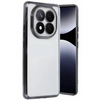 Mey İthalat®   Redmi Note 14 Pro Plus Kılıf  Lensli Silikon - Siyah