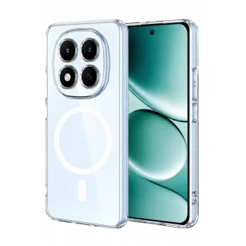 Mey İthalat®   Redmi Note 15 Pro 5G Combo Sert Şeffaf Magsafe Kapak - Şeffaf