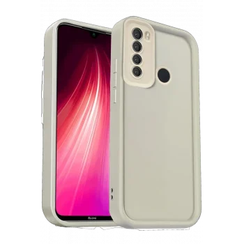 Mey İthalat®   Redmi Note 8 Kılıf Viera Silikon - Krem