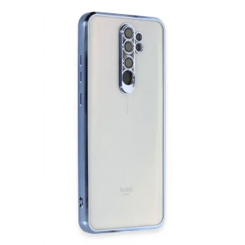 Mey İthalat®   Redmi Note 8 Pro Kılıf  Lensli Silikon - Açık Mavi