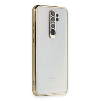 Mey İthalat®   Redmi Note 8 Pro Kılıf  Lensli Silikon - Gold