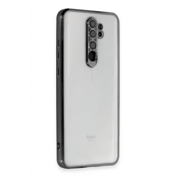 Mey İthalat®   Redmi Note 8 Pro Kılıf  Lensli Silikon - Siyah