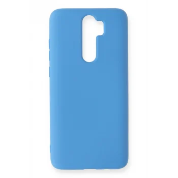 Mey İthalat®   Redmi Note 8 Pro Kılıf Nano içi Kadife Silikon - Mavi