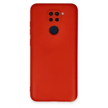 Mey İthalat®   Redmi Note 9 Kılıf Nano içi Kadife Silikon - Kırmızı