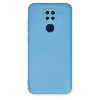 Mey İthalat®   Redmi Note 9 Kılıf Nano içi Kadife Silikon - Mavi