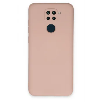 Mey İthalat®   Redmi Note 9 Kılıf Nano içi Kadife Silikon - Pudra