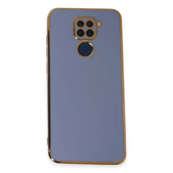 Mey İthalat®   Redmi Note 9 Kılıf Volet Silikon - Mavi