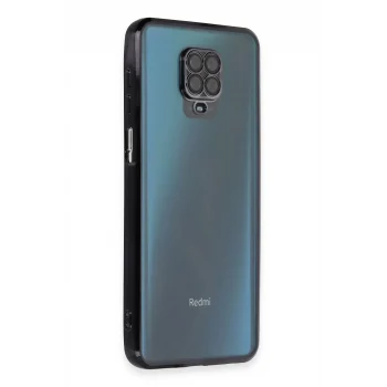 Mey İthalat®   Redmi Note 9 Pro Kılıf  Lensli Silikon - Siyah