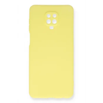 Mey İthalat®   Redmi Note 9 Pro Kılıf Nano içi Kadife Silikon - Sarı