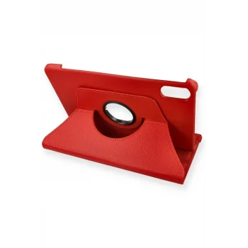 Mey İthalat®   Redmi Pad 2 Kılıf 360 Tablet Deri Kılıf - Kırmızı