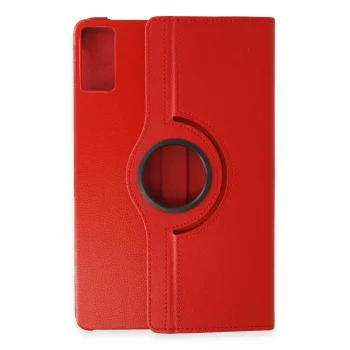 Mey İthalat®   Redmi Pad SE Kılıf 360 Tablet Deri Kılıf - Kırmızı