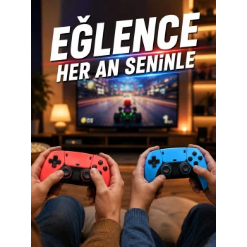 Mey İthalat® Retro Oyun Konsolu HDMI Destekli Kablosuz Oyun Kolu ile Oyun Keyfi