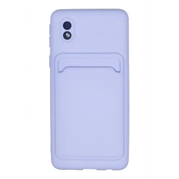 Mey İthalat®  Samsung Galaxy A01 Core Kılıf Kelvin Kartvizitli Silikon - Lila