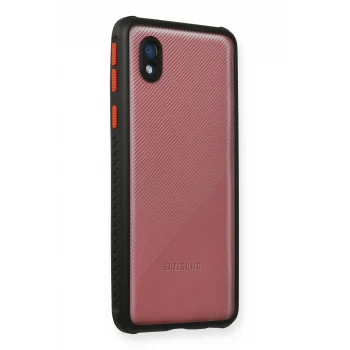 Mey İthalat®  Samsung Galaxy A01 Core Kılıf Miami Şeffaf Silikon - Siyah