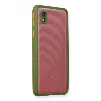 Mey İthalat®  Samsung Galaxy A01 Core Kılıf Miami Şeffaf Silikon - Yeşil