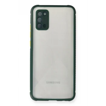 Mey İthalat®  Samsung Galaxy A02S Kılıf Miami Şeffaf Silikon - Koyu Yeşil