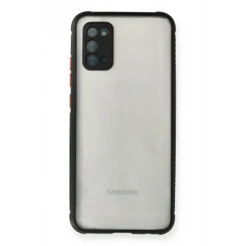 Mey İthalat®  Samsung Galaxy A02S Kılıf Miami Şeffaf Silikon - Siyah