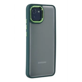 Mey İthalat®  Samsung Galaxy A03 Kılıf Dora Kapak - Haki Yeşil