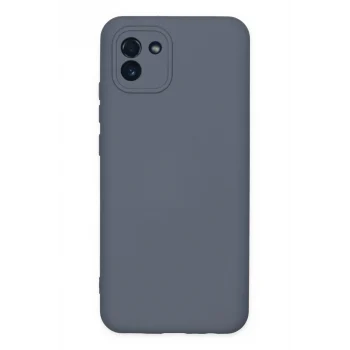 Mey İthalat®  Samsung Galaxy A03 Kılıf Nano içi Kadife Silikon - Gri