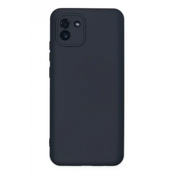 Mey İthalat®  Samsung Galaxy A03 Kılıf Nano içi Kadife Silikon - Lacivert