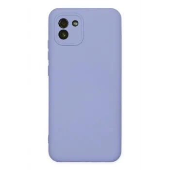 Mey İthalat®  Samsung Galaxy A03 Kılıf Nano içi Kadife Silikon - Lila
