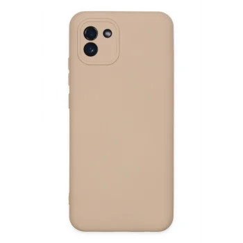 Mey İthalat®  Samsung Galaxy A03 Kılıf Nano içi Kadife Silikon - Pudra
