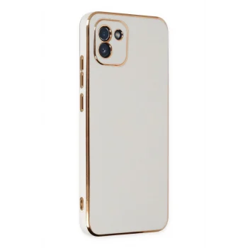 Mey İthalat®  Samsung Galaxy A03 Kılıf Volet Silikon - Beyaz